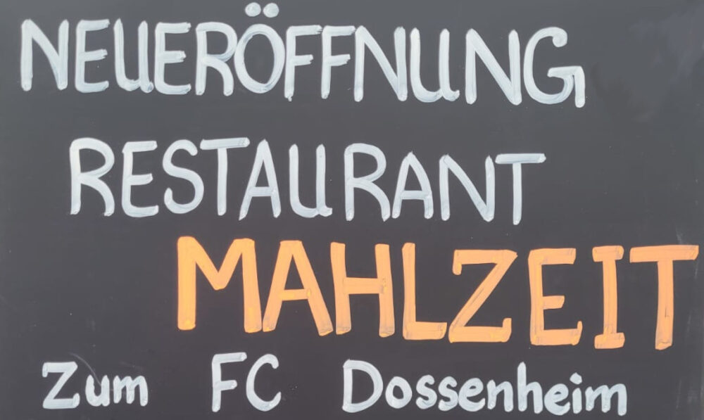 Neueröffnung Clubhaus Restaurant Mahlzeit